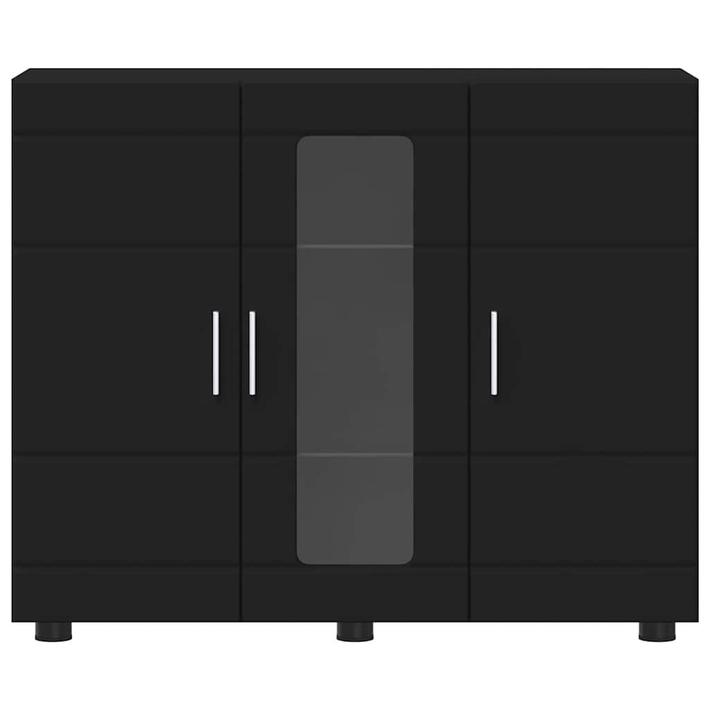 vidaXL Bufet cu raft cu ușă Negru 55,5 x 29 x 100 cm Lemn compozit