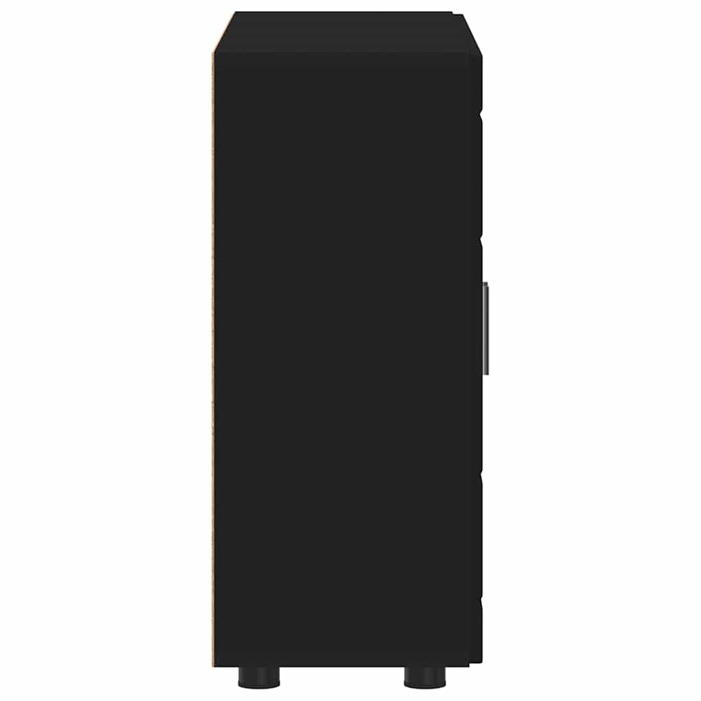vidaXL Bufet cu raft cu ușă Negru 55,5 x 29 x 100 cm Lemn compozit