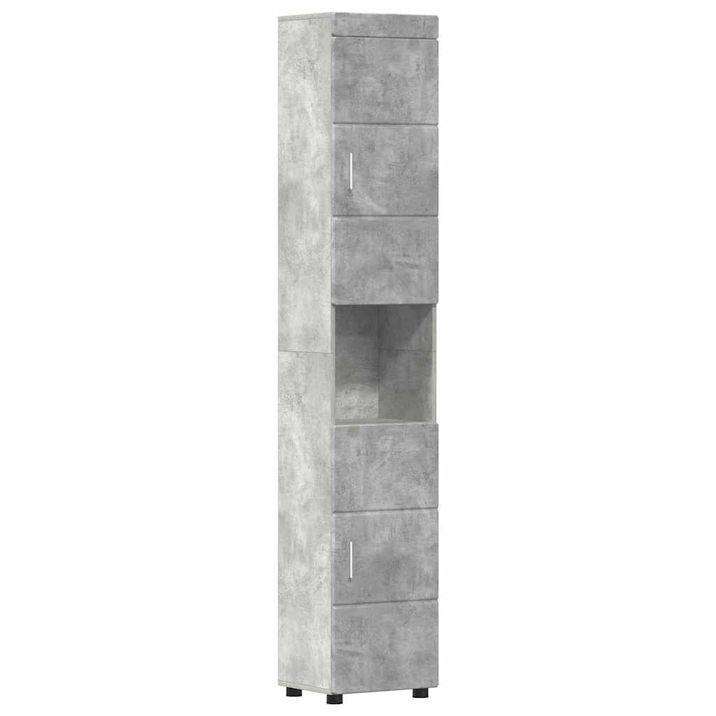 vidaXL Set dulap baie TULUM Gri din beton 37 x 31,5 x 203 cm