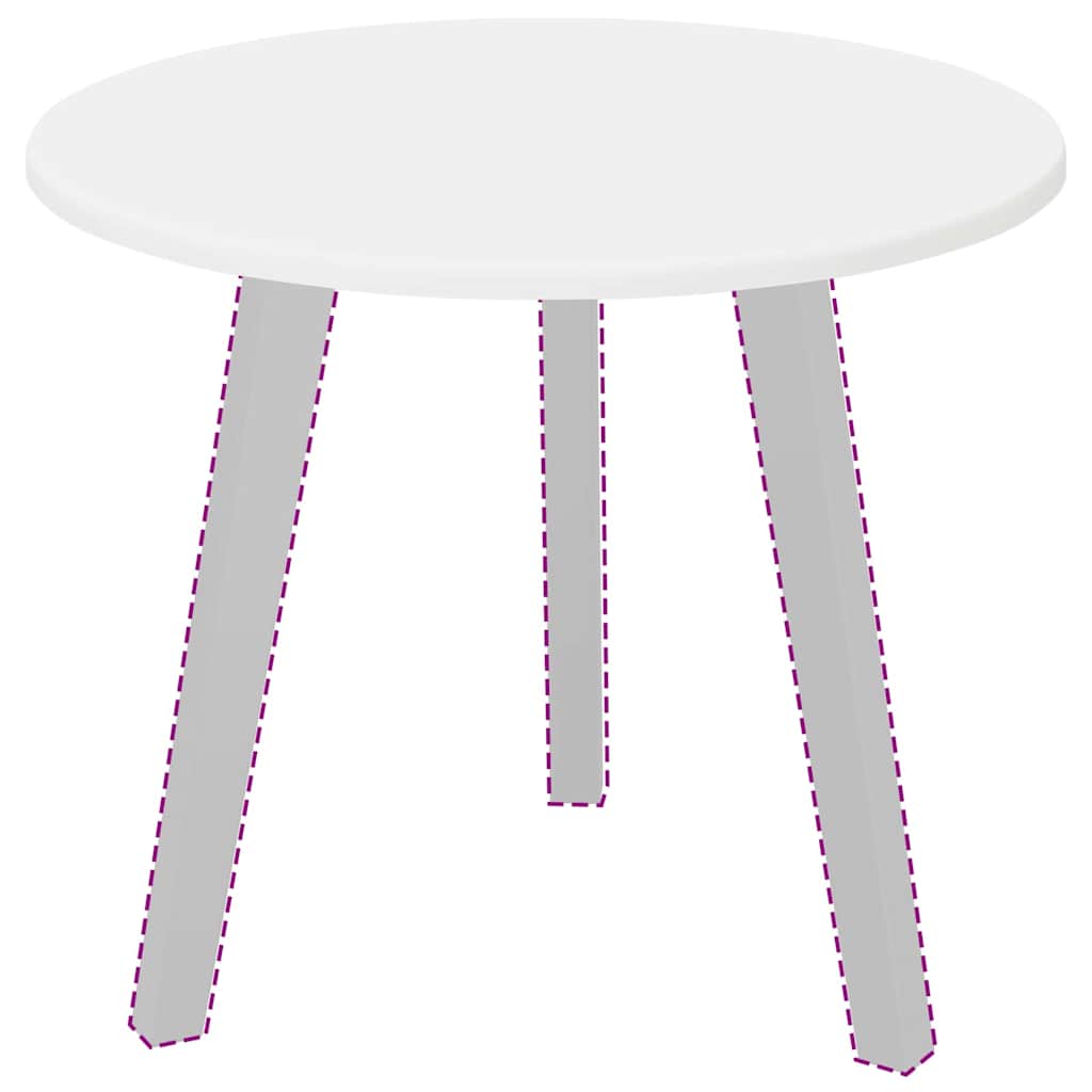 vidaXL Placă de masă Alb 50 x 50 x 1,5 cm Lemn compozit