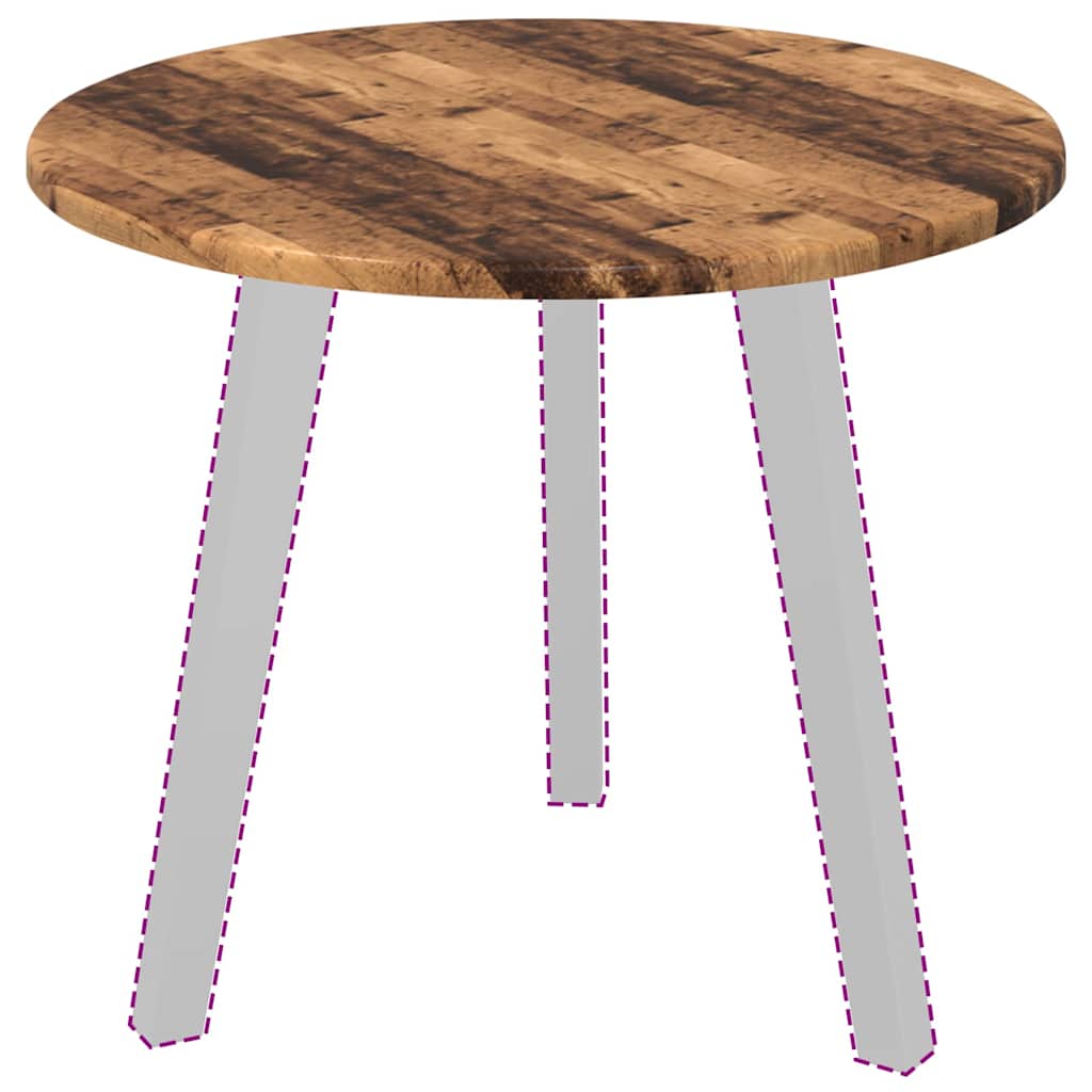 vidaXL Placă de masă Lemn vechi 50 x 50 x 1,5 cm Lemn compozit