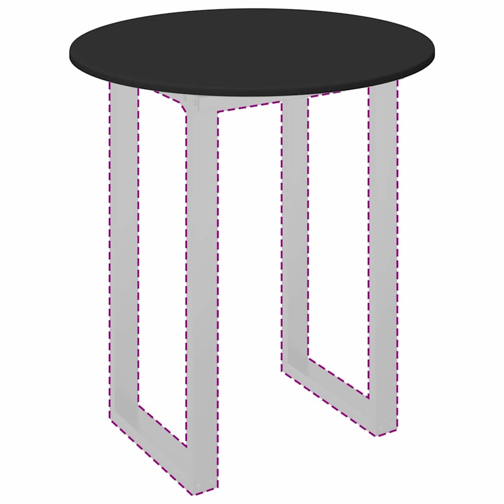 vidaXL Placă de masă Negru 70 x 70 x 1,5 cm Lemn compozit