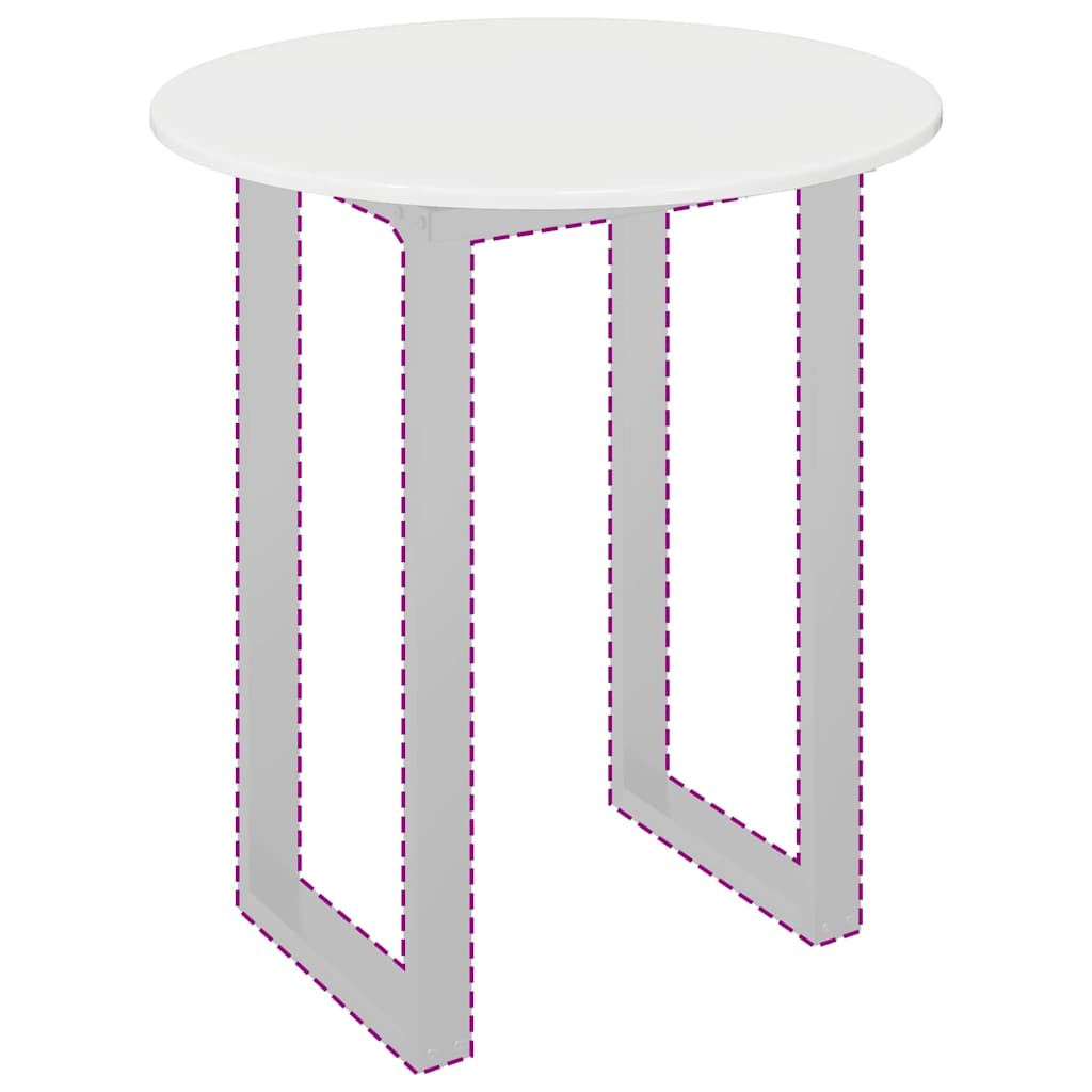 vidaXL Placă de masă Alb foarte lucios 70 x 70 x 1,5 cm Lemn compozit