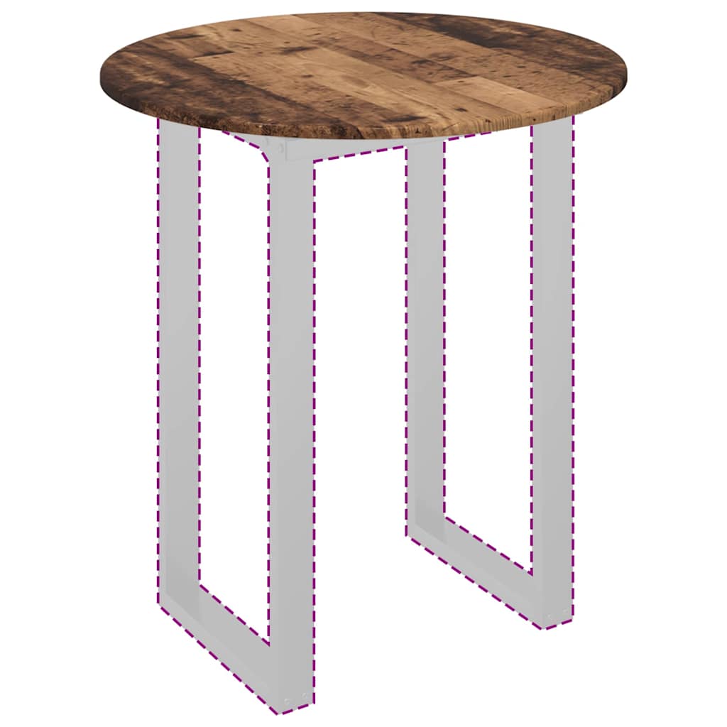 vidaXL Placă de masă Lemn vechi 70 x 70 x 1,5 cm Lemn compozit