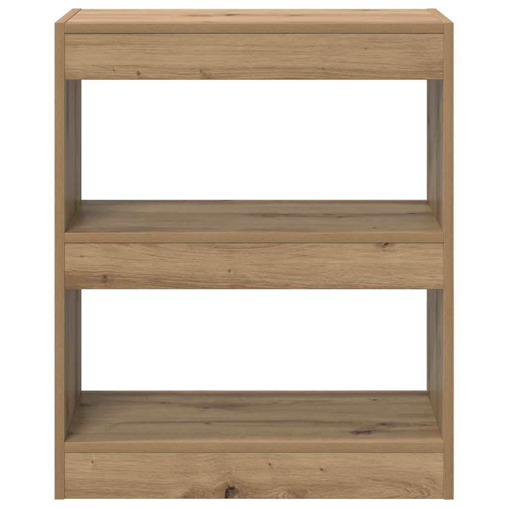 vidaXL Dulap pentru cărți Stejar Artizanal 60 x 30 x 72 cm