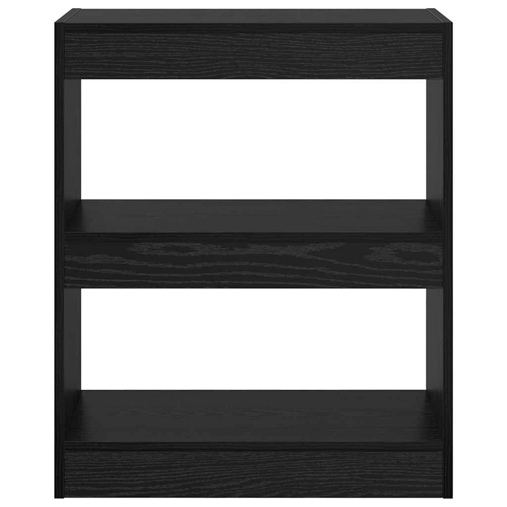 vidaXL Dulap pentru cărți Stejar Negru 60 x 30 x 72 cm Lemn compozit