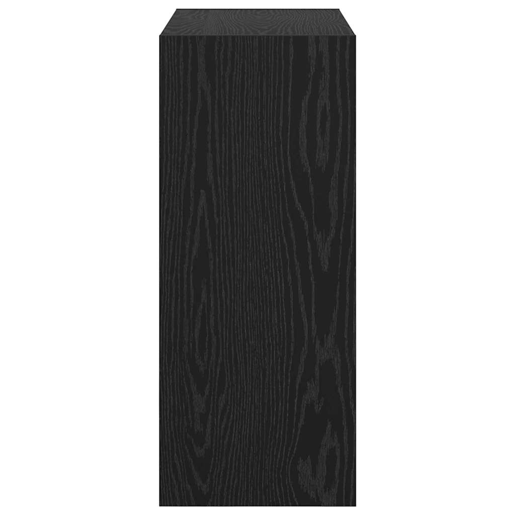 vidaXL Dulap pentru cărți Stejar Negru 60 x 30 x 72 cm Lemn compozit