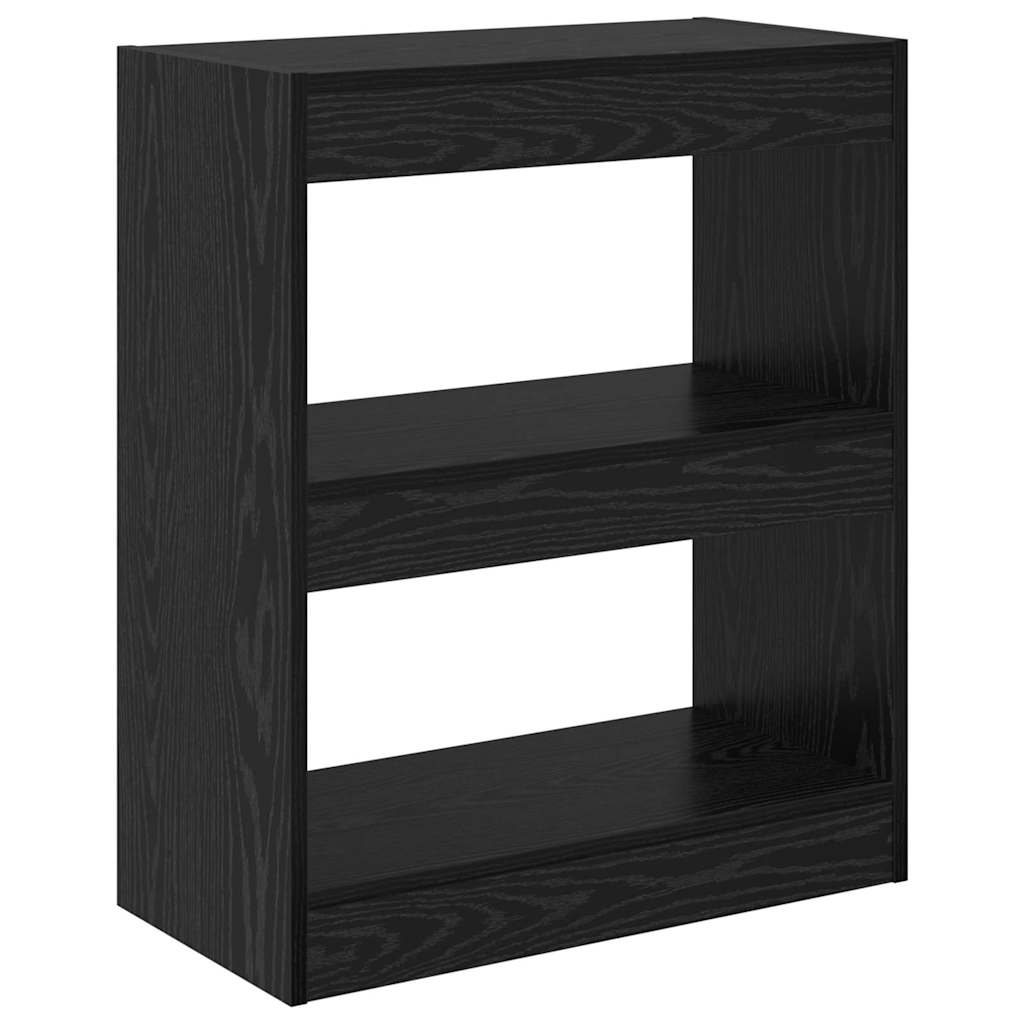 vidaXL Dulap pentru cărți Stejar Negru 60 x 30 x 72 cm Lemn compozit