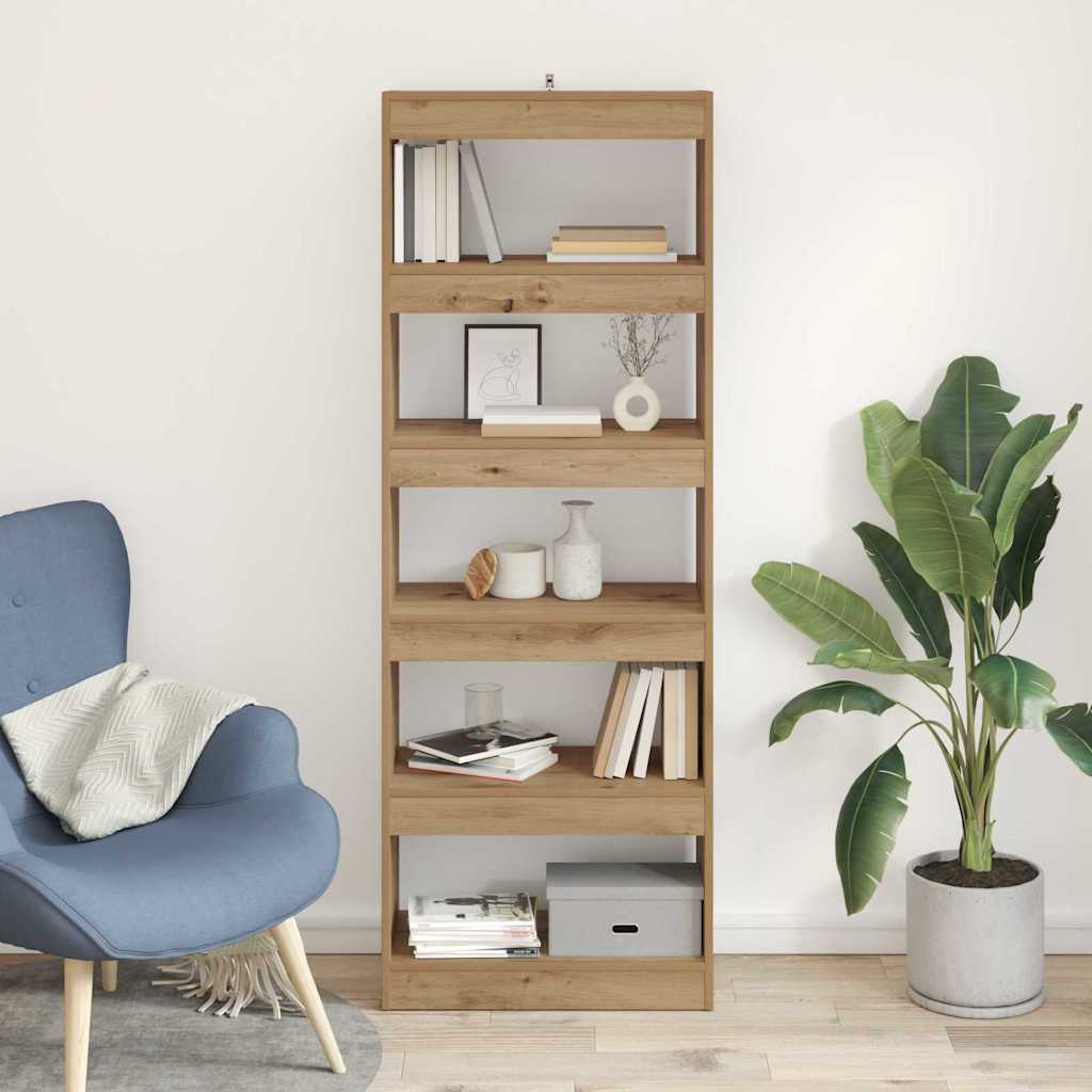 vidaXL Dulap pentru cărți stejar artizanal 60 x 30 x 166 cm