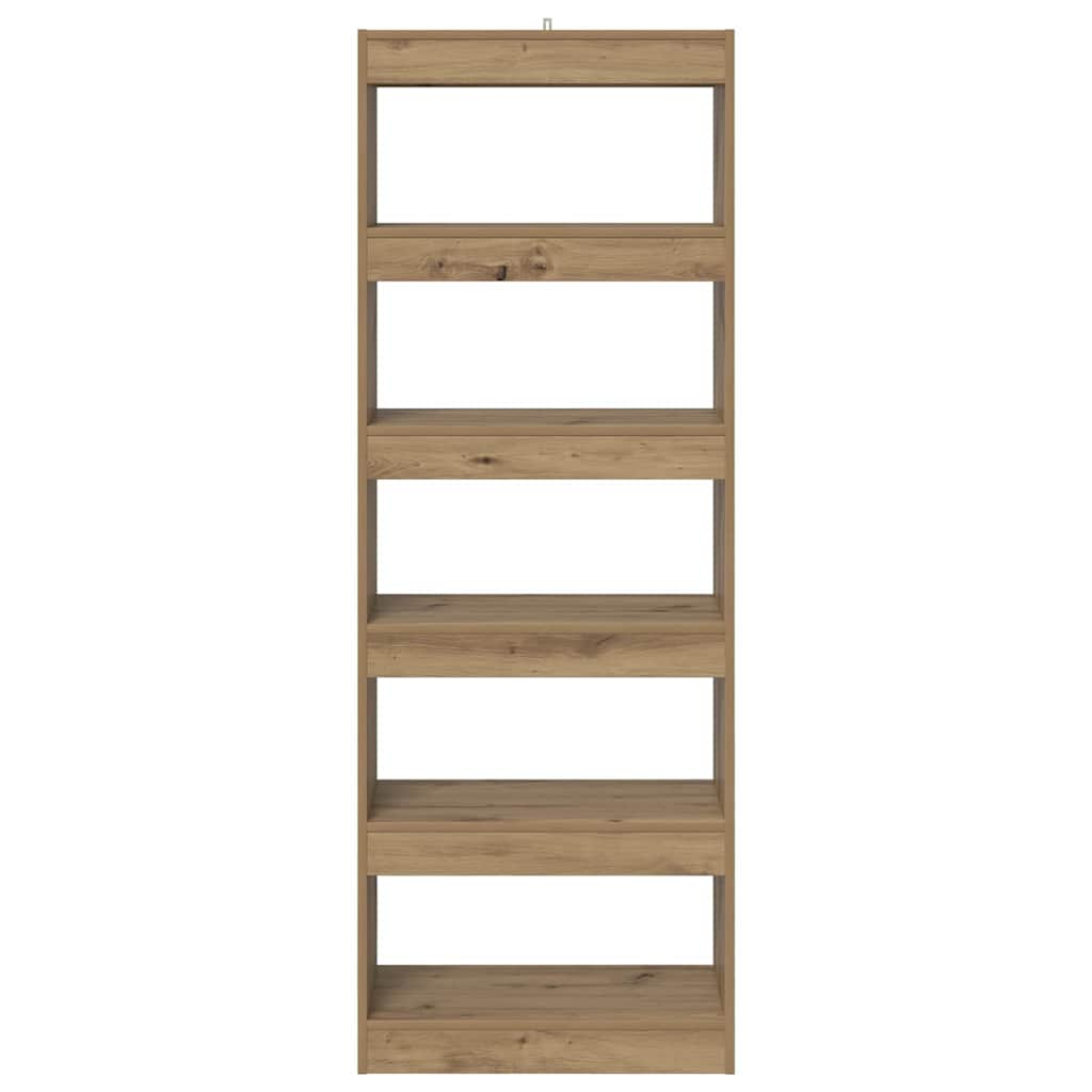 vidaXL Dulap pentru cărți stejar artizanal 60 x 30 x 166 cm