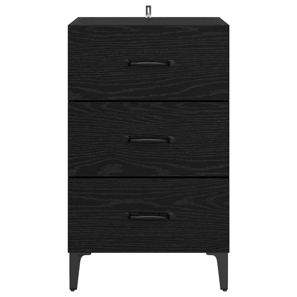 vidaXL Dulap de noapte Stejar Negru 40 x 40.5 x 66 cm Lemn compozit