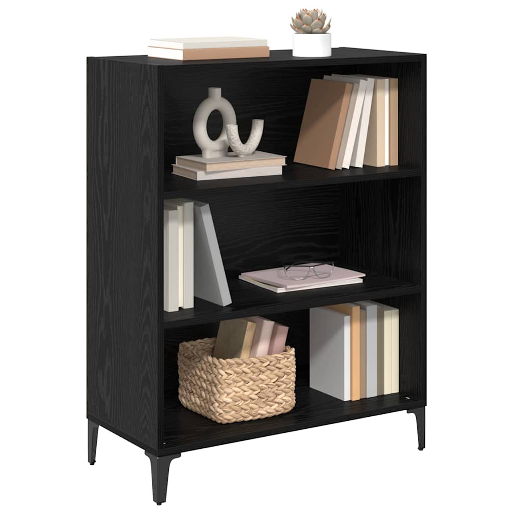 vidaXL Bufet Stejar Negru 69,5 x 32,5 x 90 cm Lemn compozit