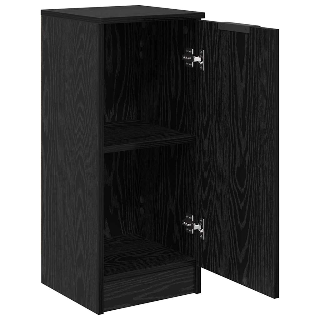 vidaXL Bufet Stejar Negru 30 x 30 x 70 cm Lemn compozit
