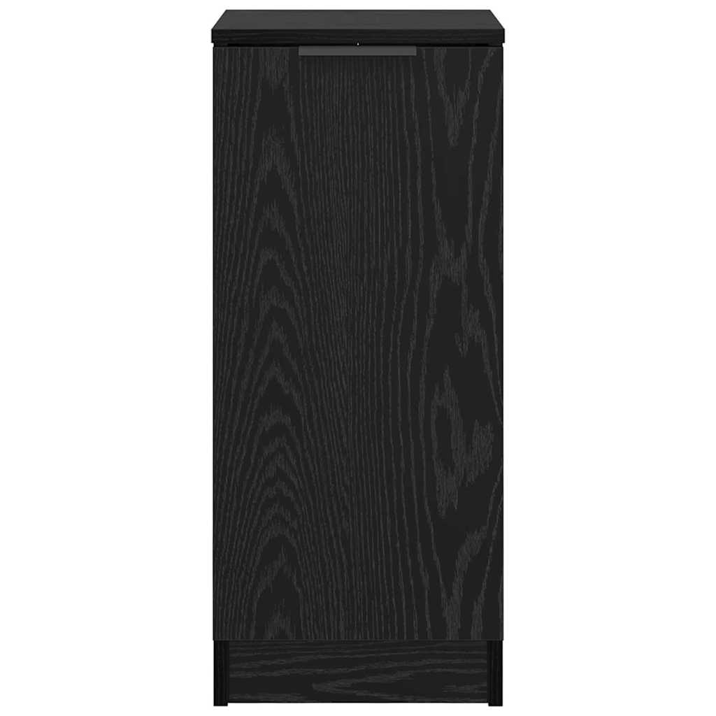 vidaXL Bufet Stejar Negru 30 x 30 x 70 cm Lemn compozit