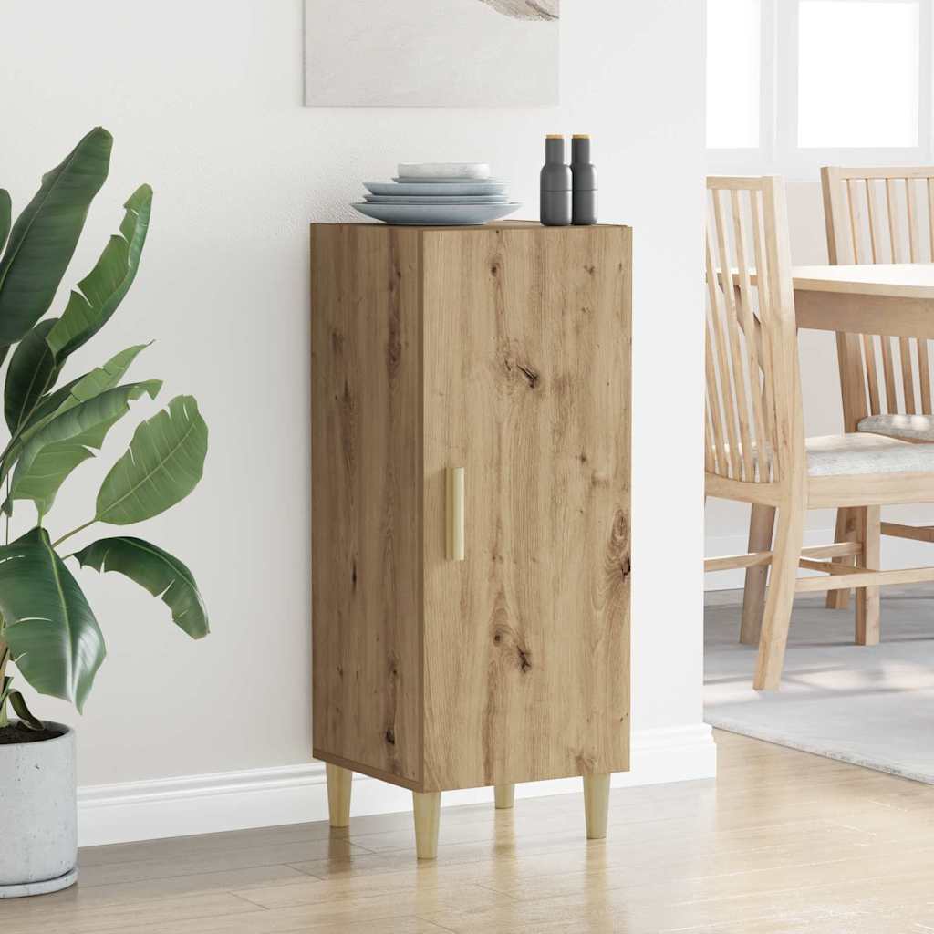 vidaXL Bufet Stejar Artizanal 34,5 x 34 x 90 cm Lemn compozit