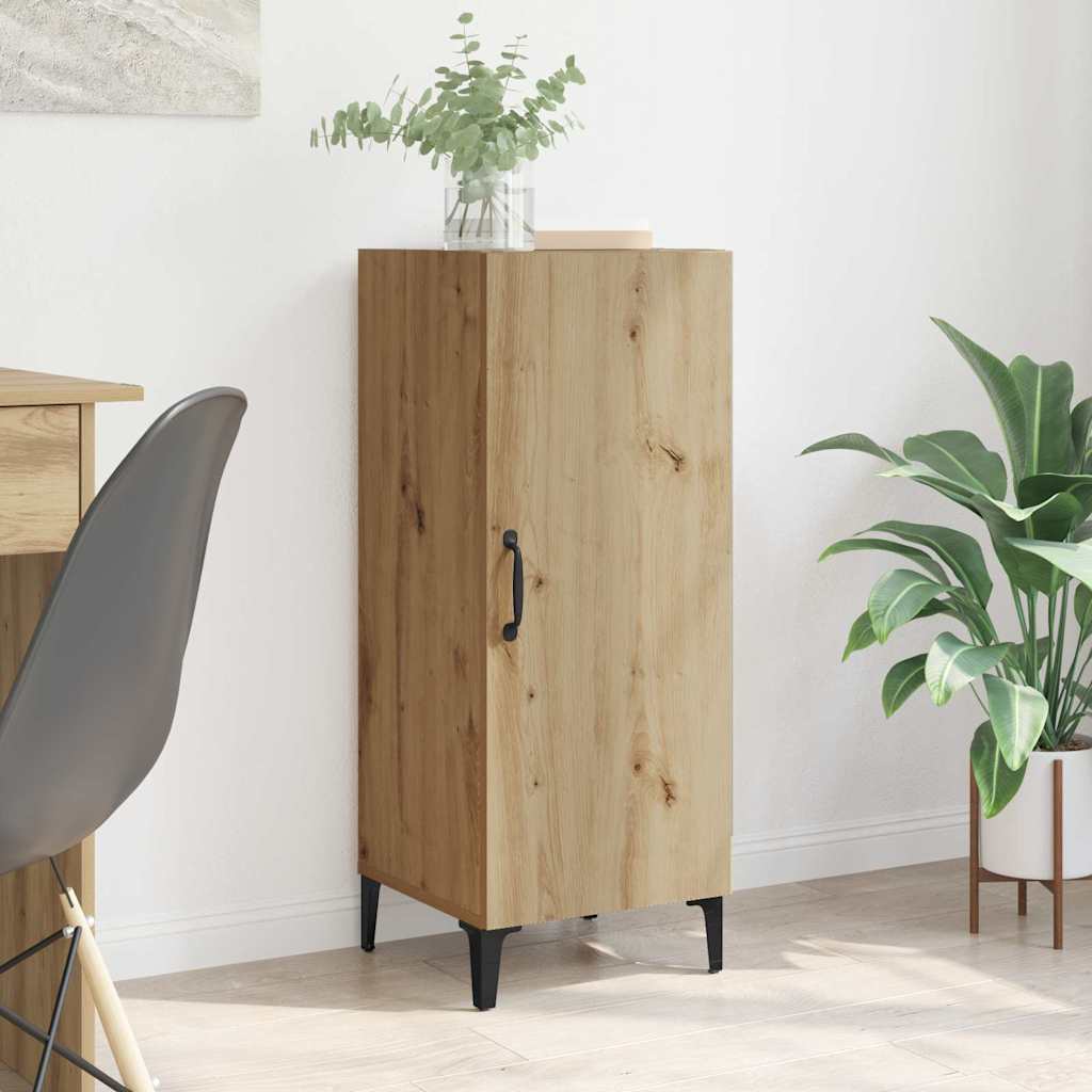 vidaXL Bufet Stejar Artizanal 34,5 x 34 x 90 cm Lemn compozit