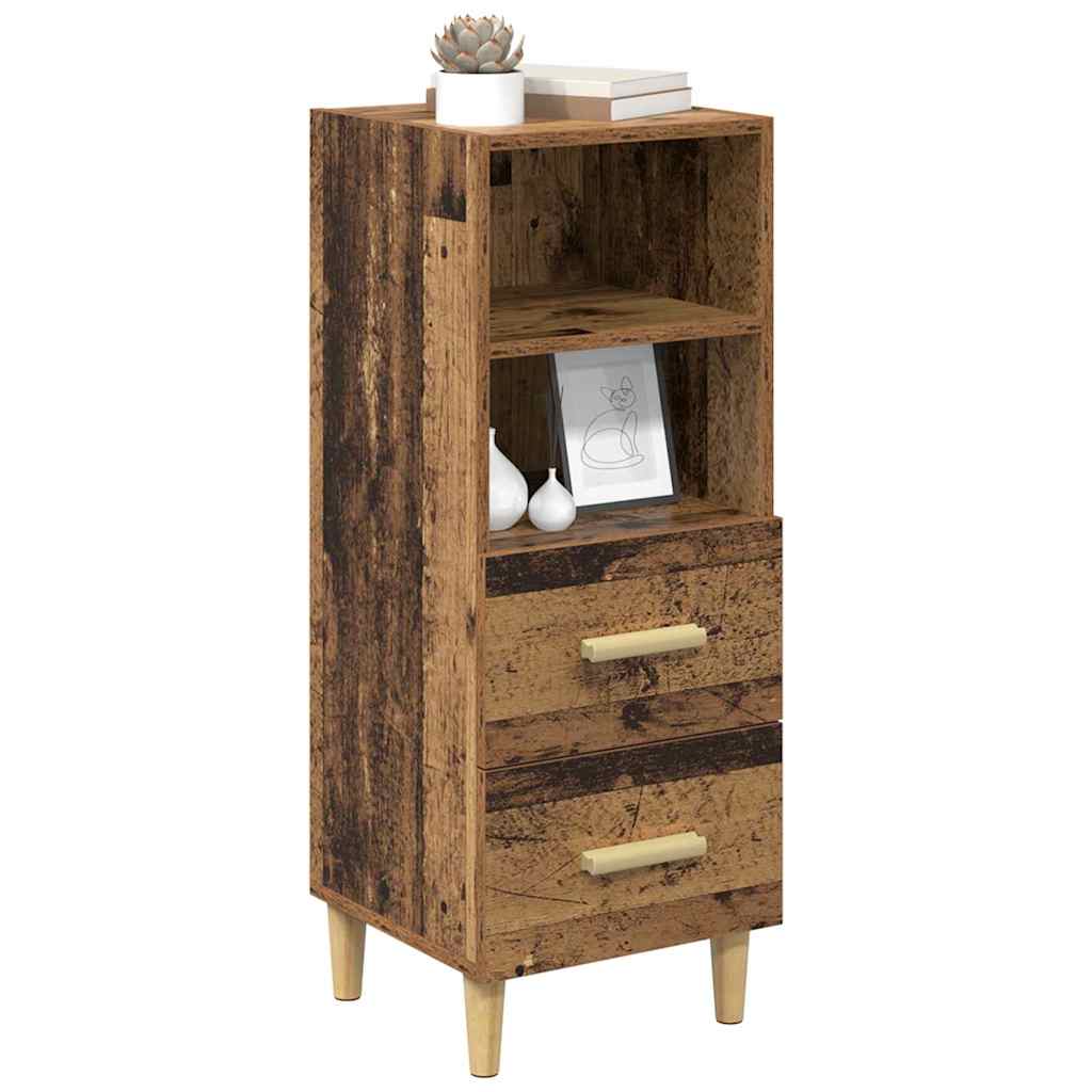 vidaXL Bufet cu sertar Lemn vechi 34 x 34.5 x 90 cm Lemn compozit