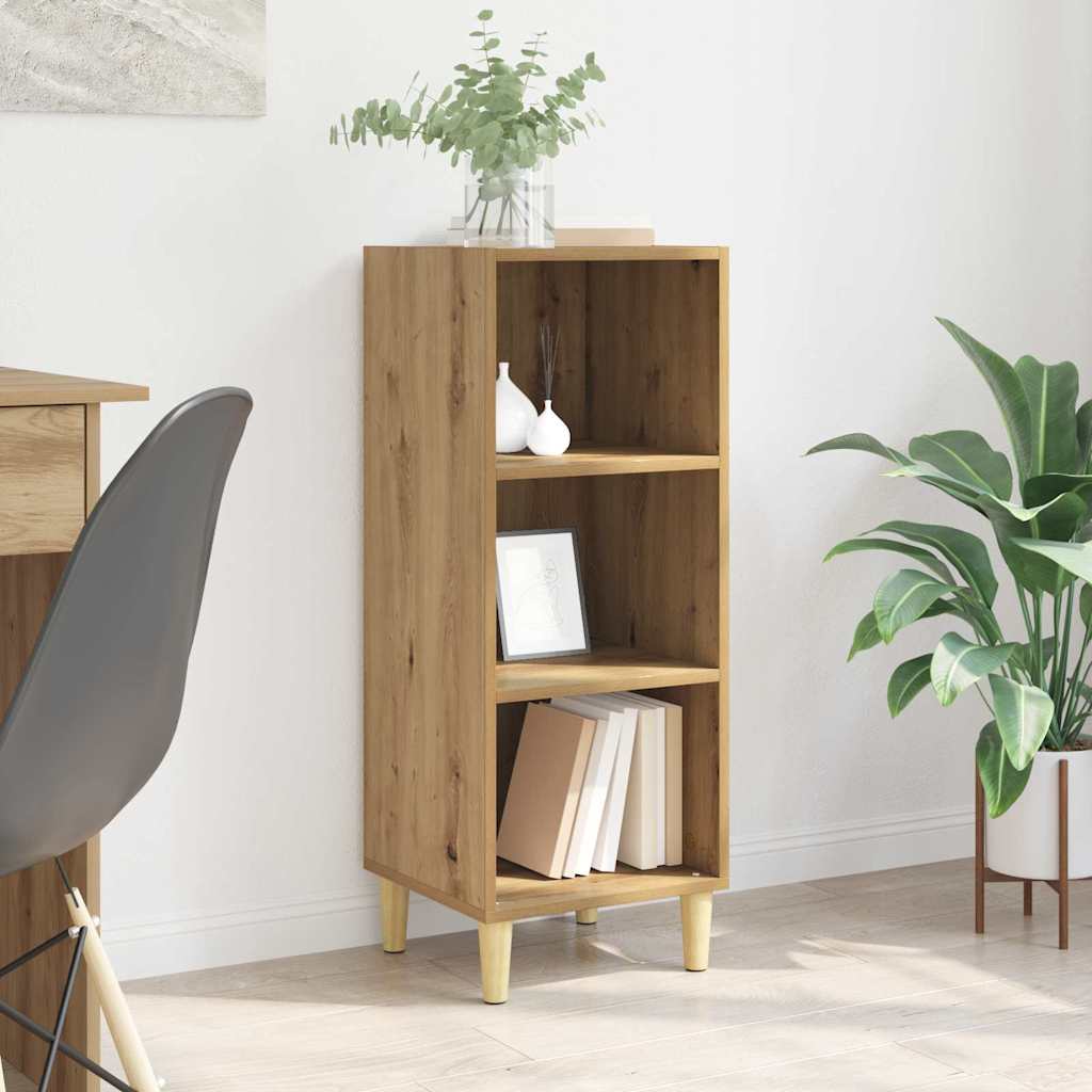 vidaXL Bufet Stejar Artizanal 34,5 x 32,5 x 90 cm Lemn compozit