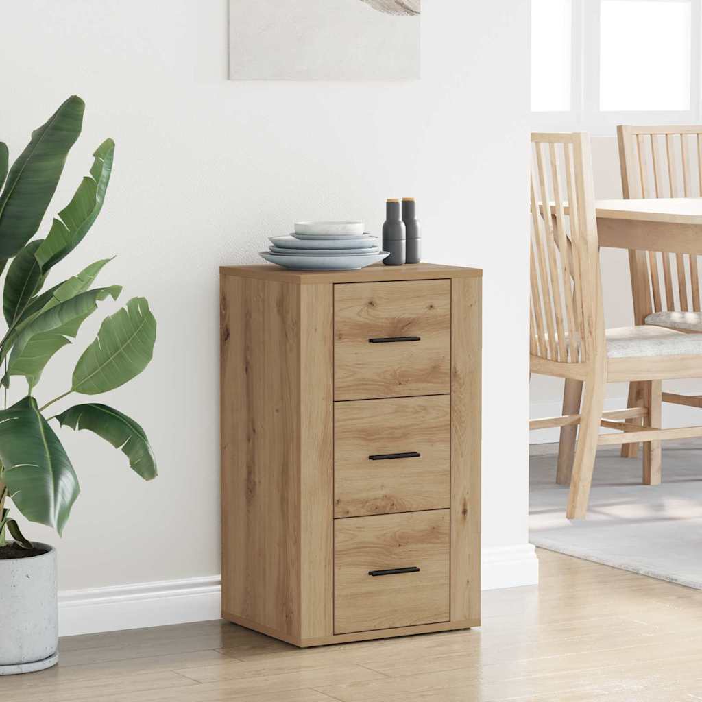 vidaXL Bufet cu sertar stejar artizanal 40 x 33 x 70 cm Lemn compozit