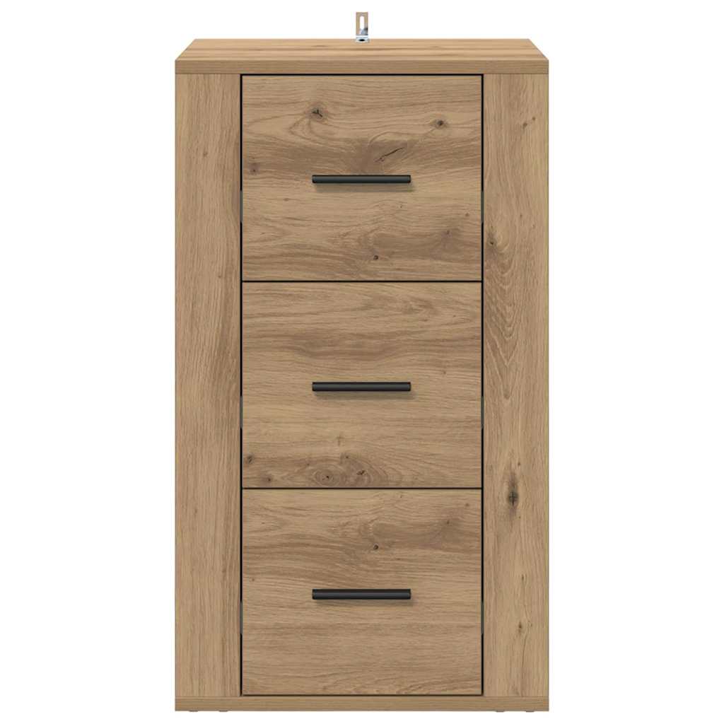 vidaXL Bufet cu sertar stejar artizanal 40 x 33 x 70 cm Lemn compozit