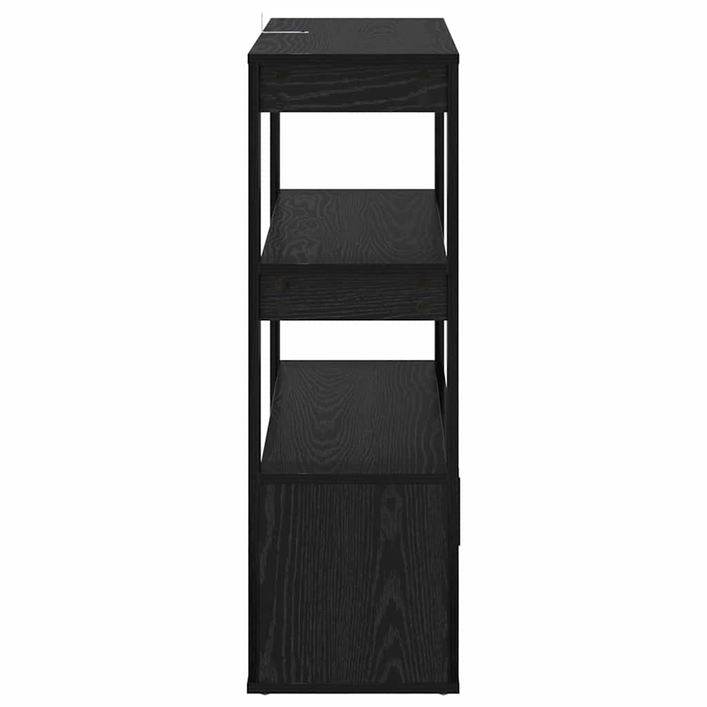 vidaXL Bufet Stejar negru 30 x 80 x 90 cm Lemn compozit