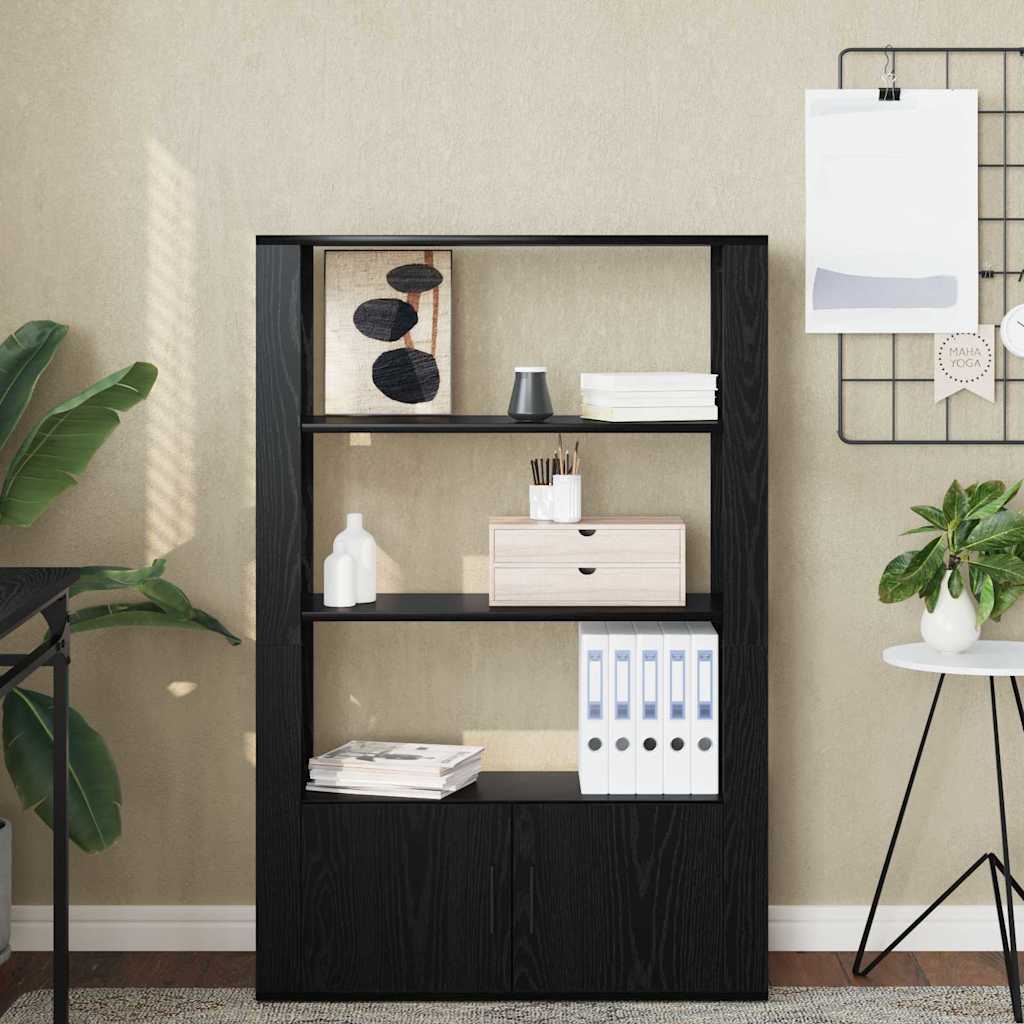 vidaXL Bufet Stejar negru 30 x 80 x 119.5 cm Lemn compozit