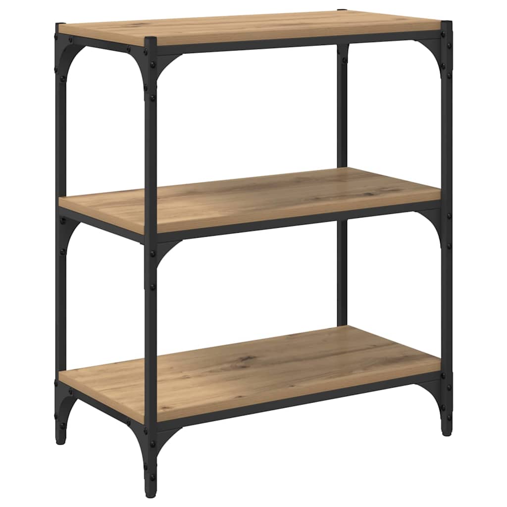 vidaXL Dulap pentru cărți stejar artizanal 60 x 33 x 70,5 cm