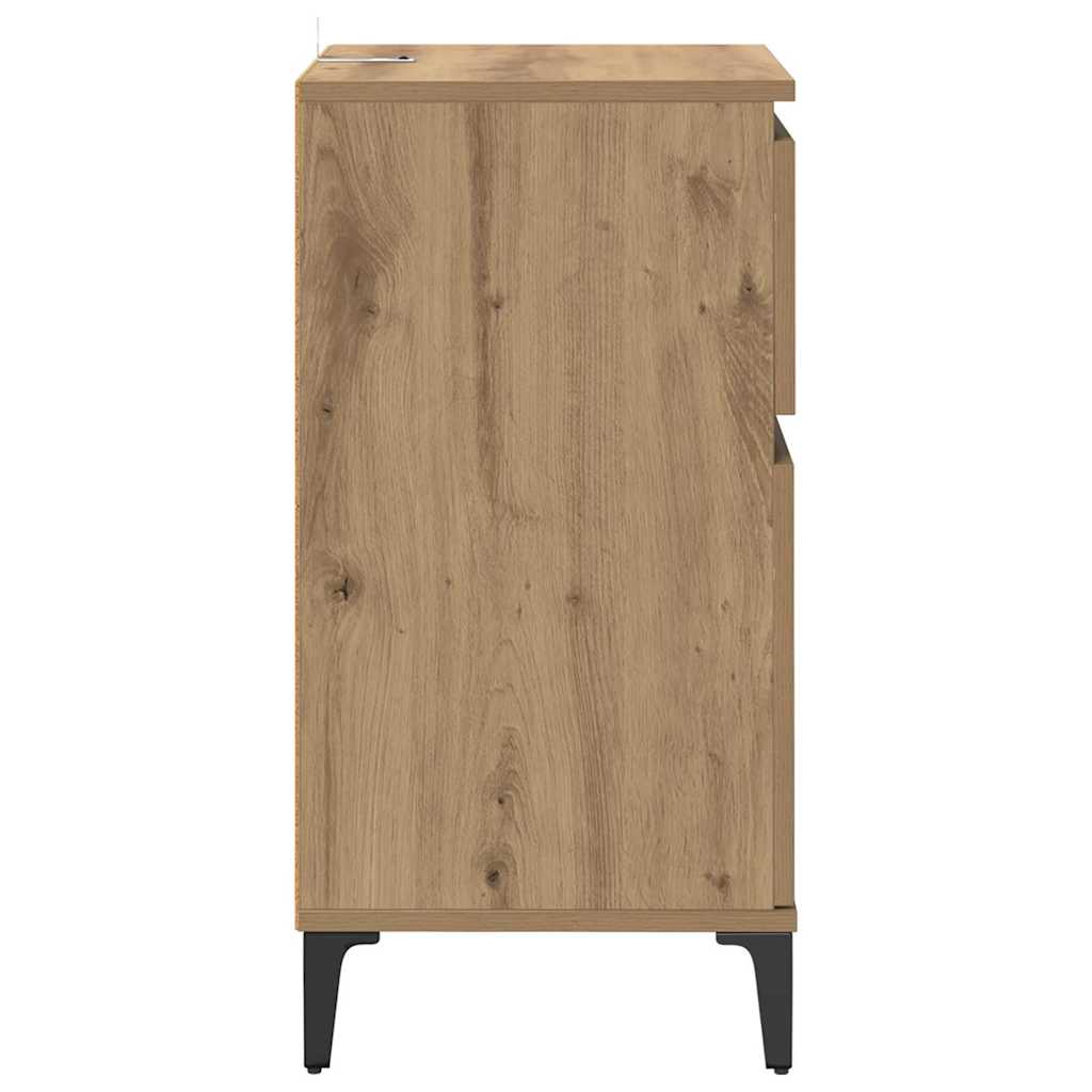 vidaXL Dulap de noapte Stejar Artizanal 40 x 35 x 70 cm Lemn compozit
