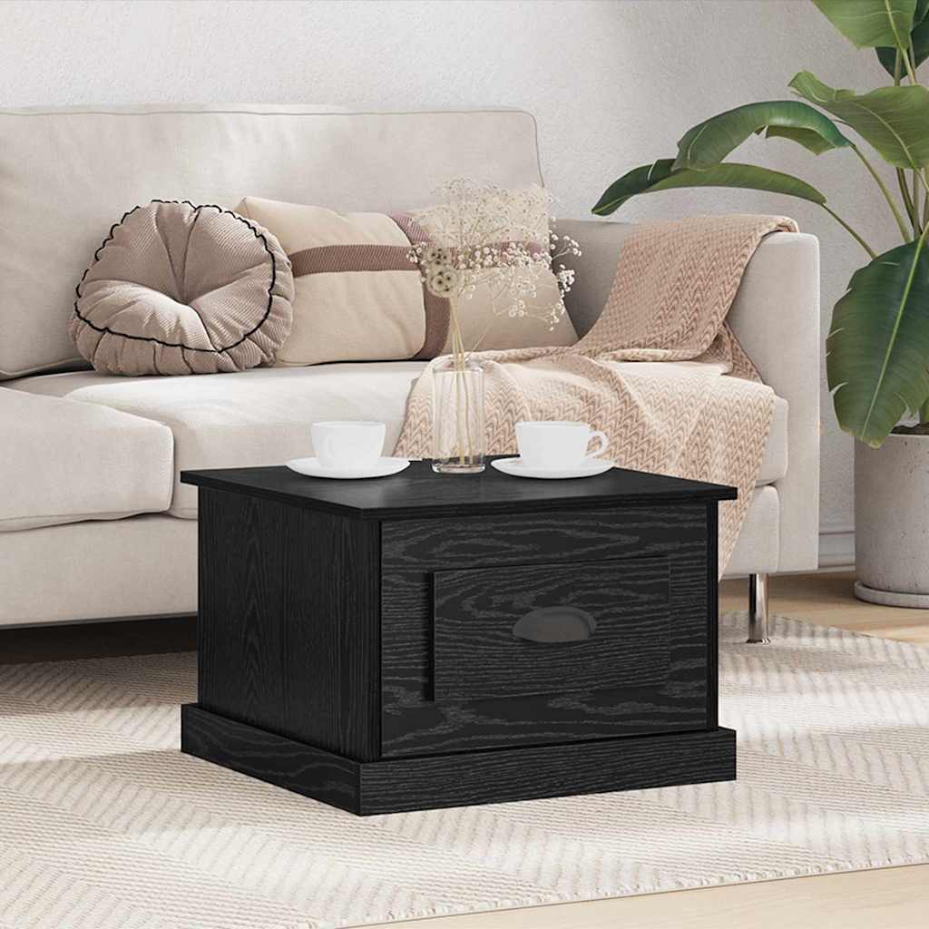 vidaXL Masă de cafea Stejar Negru 50 x 50 x 35 cm Lemn compozit