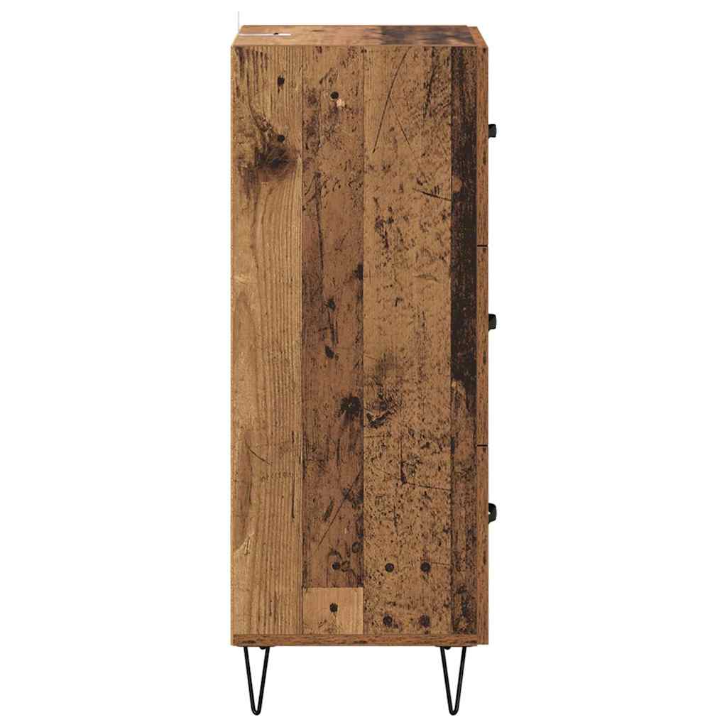 vidaXL Bufet cu sertar Lemn vechi 34 x 34.5 x 90 cm Lemn compozit