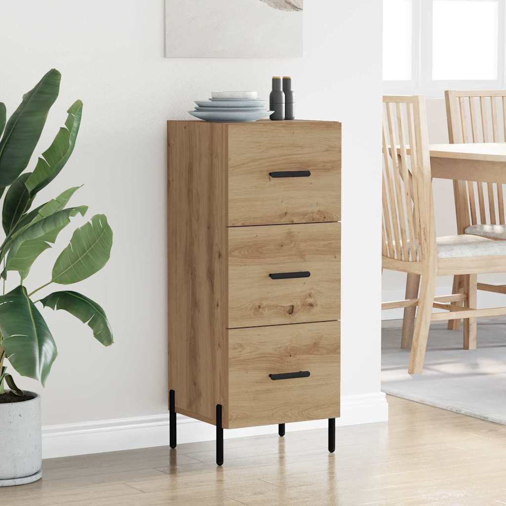 vidaXL Bufet stejar artizanal 34 x 34.5 x 90 cm Lemn compozit