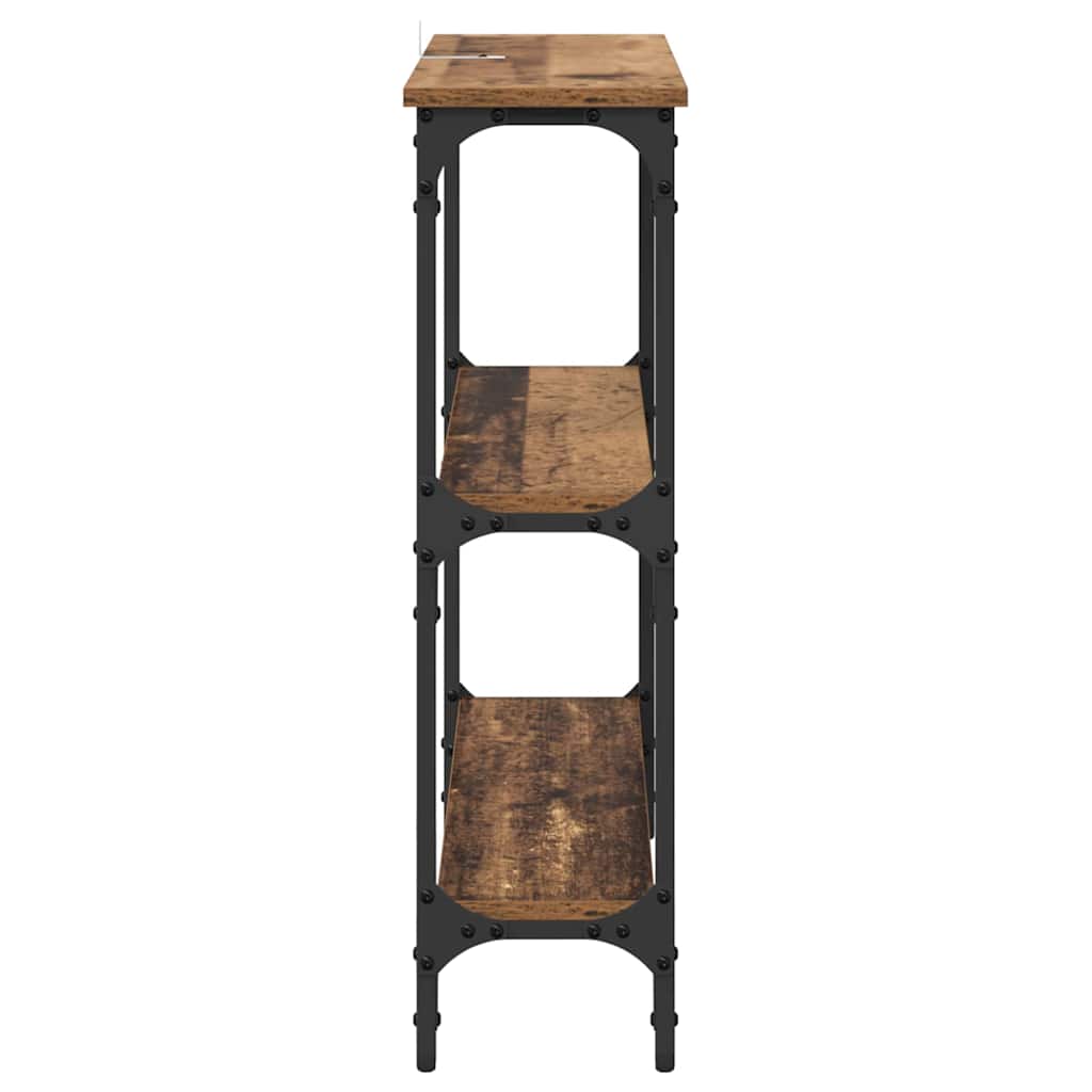 vidaXL Masă de consolă Lemn vechi 75 x 22,5 x 75 cm Lemn compozit