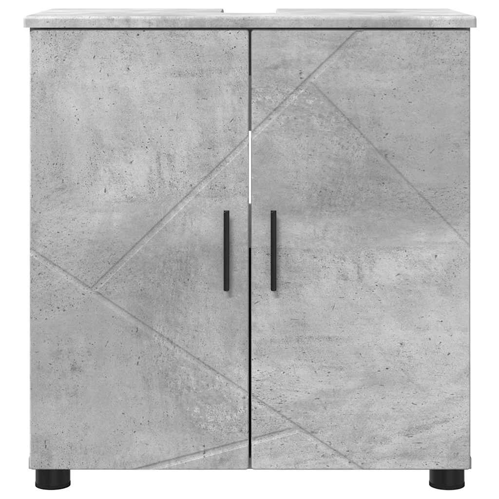 vidaXL Dulap de Baie cu depozitare Gri din beton 61 x 35 x 64 cm
