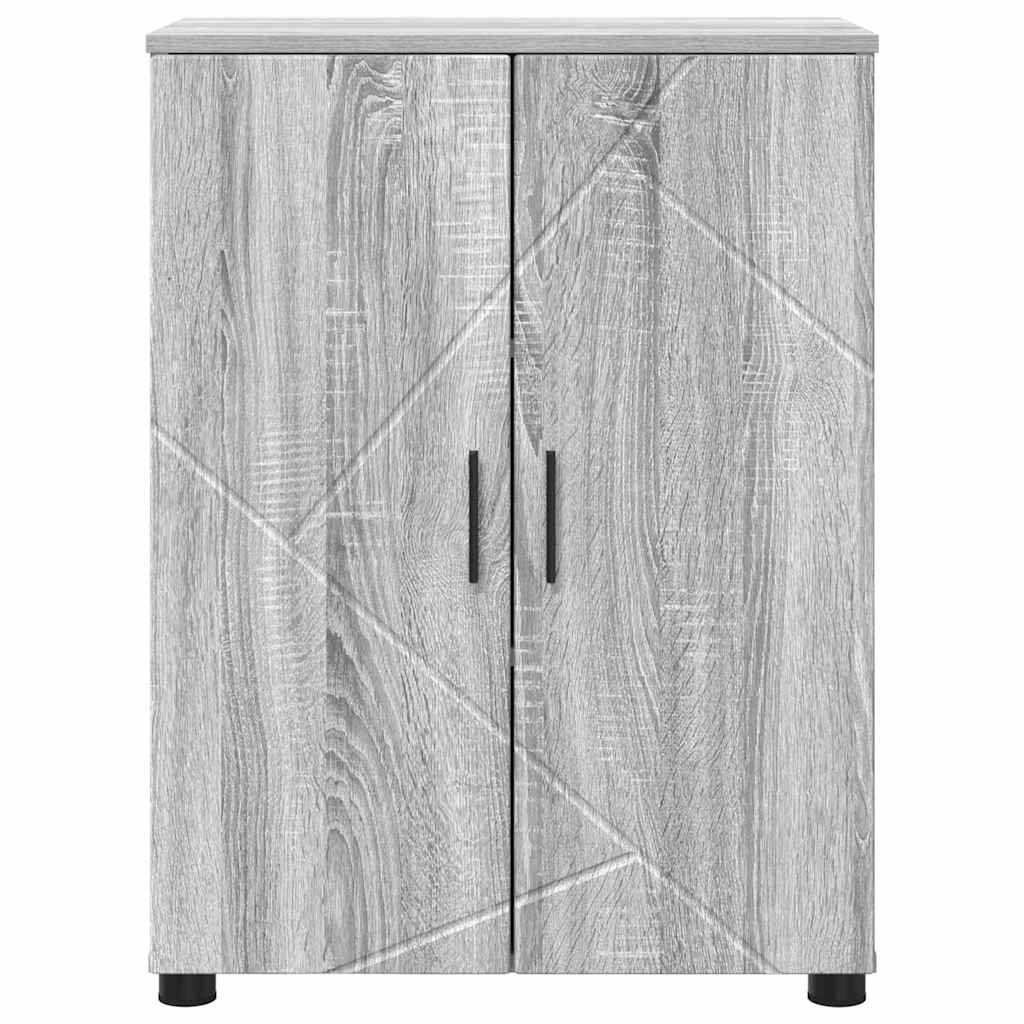 vidaXL Dulap de Baie Gri Sonoma 60 x 35 x 80 cm Lemn compozit & Metal