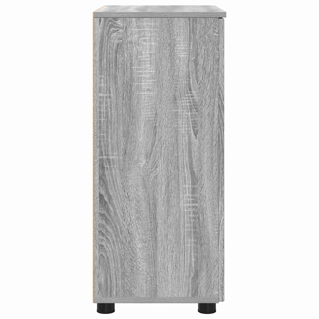 vidaXL Dulap de Baie Gri Sonoma 60 x 35 x 80 cm Lemn compozit & Metal
