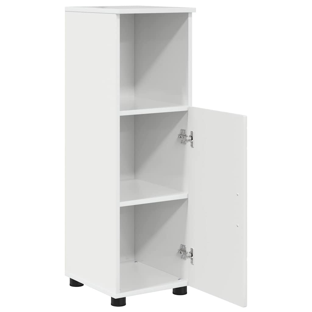 vidaXL Dulap de Baie Alb lucios 30 x 35 x 95 cm Lemn compozit & Metal