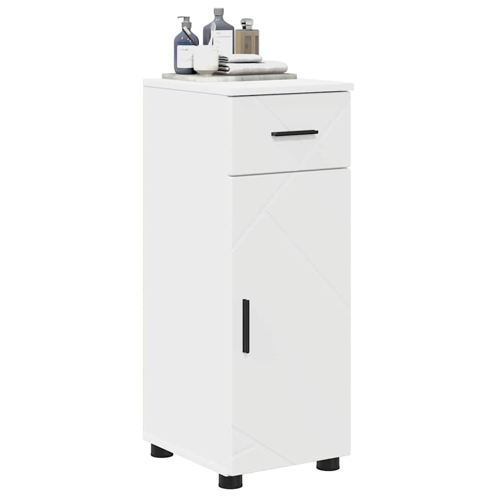 vidaXL Dulap de Baie cu ușă Alb 30 x 35 x 80 cm Lemn compozit & Metal