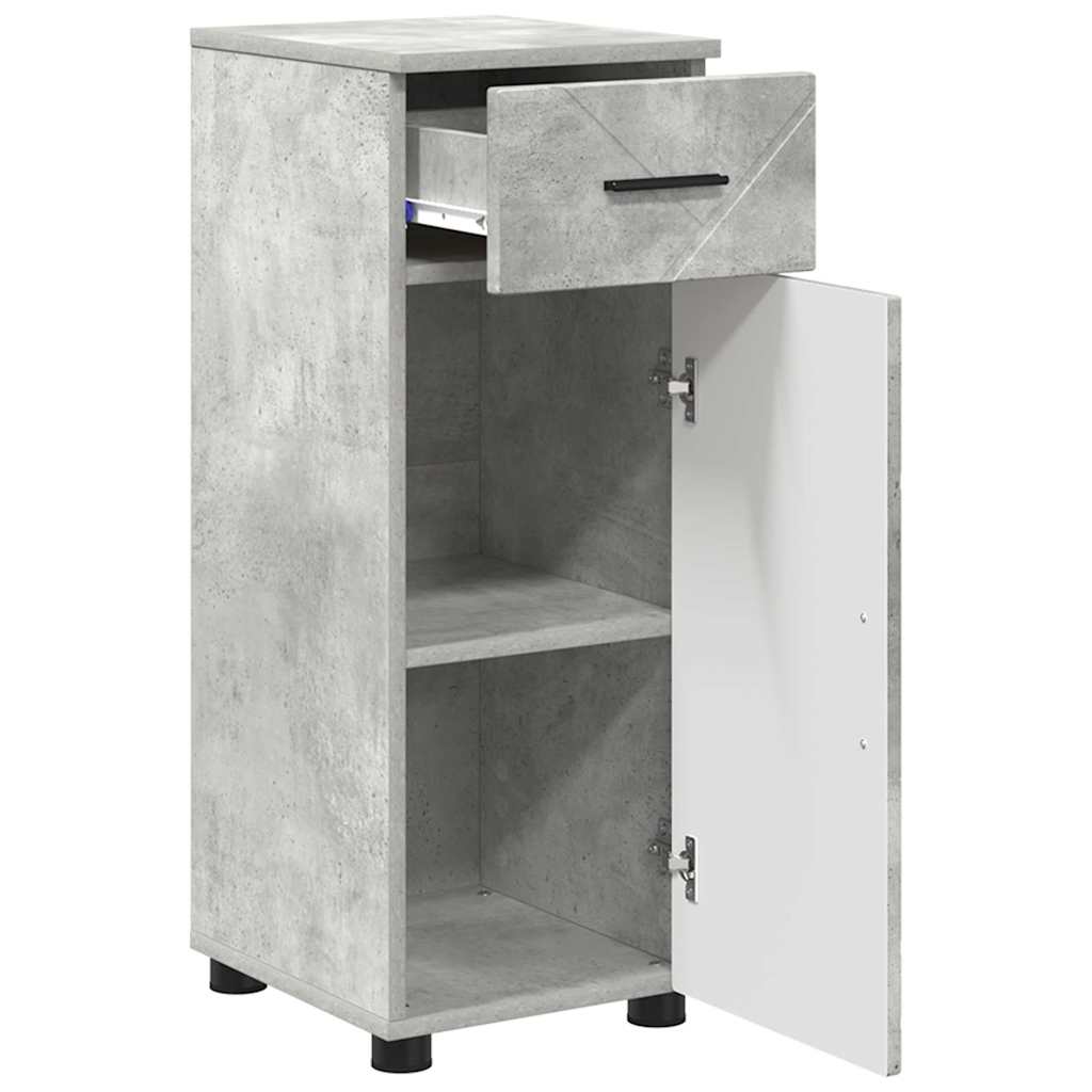 vidaXL Dulap de Baie cu sertar cu ușă Gri din beton 30 x 35 x 80 cm
