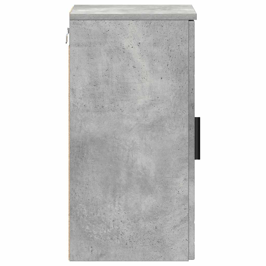 vidaXL Dulap de Baie Pe perete cu ușă Gri din beton 30 x 31,5 x 61 cm
