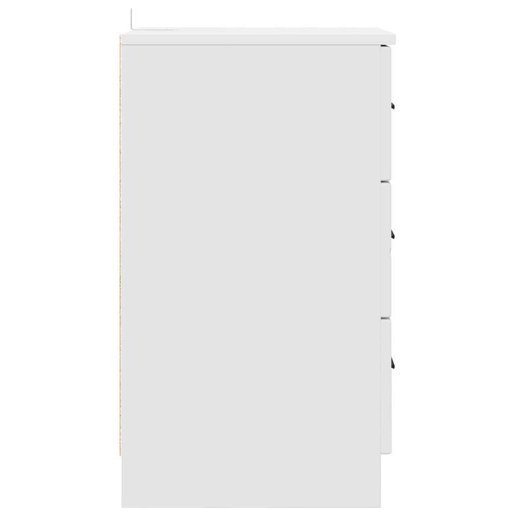 vidaXL Dulap de noapte cu sertar Alb 38 x 38 x 66 cm Lemn compozit