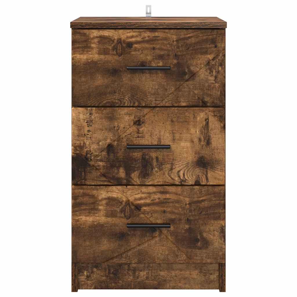 vidaXL Dulap de noapte Stejar afumat 38 x 38 x 66 cm Lemn compozit