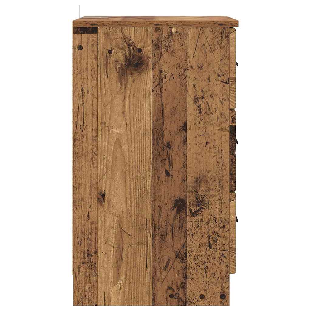 vidaXL Dulap de noapte Lemn vechi 38 x 38 x 66 cm Lemn compozit
