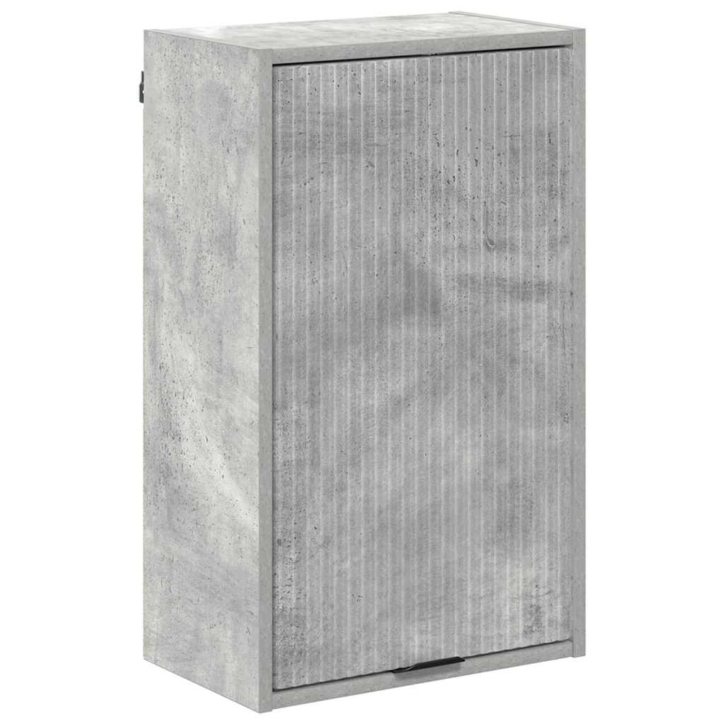 vidaXL Dulap de Baie Pe perete cu ușă Gri din beton 39 x 23,5 x 65 cm