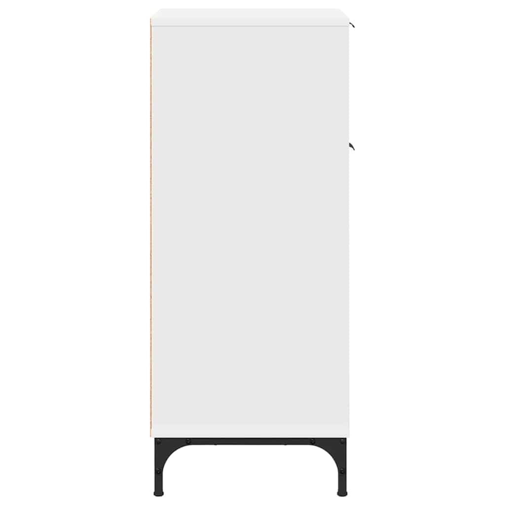 vidaXL Dulap de Baie Alb 39,5 x 36 x 88 cm Lemn compozit & Metal