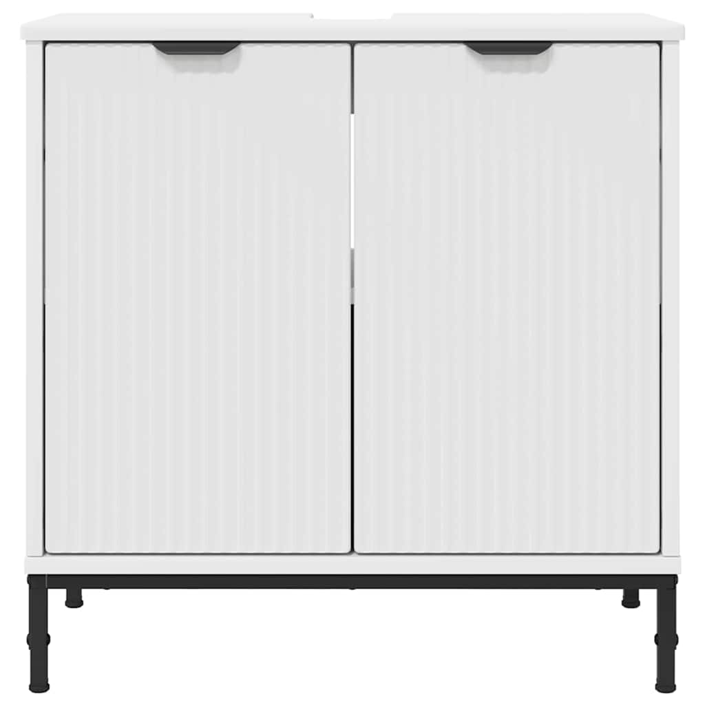 vidaXL Dulap pentru Chiuveta de Baie cu ușă Alb 60.5 x 33.5 x 61 cm