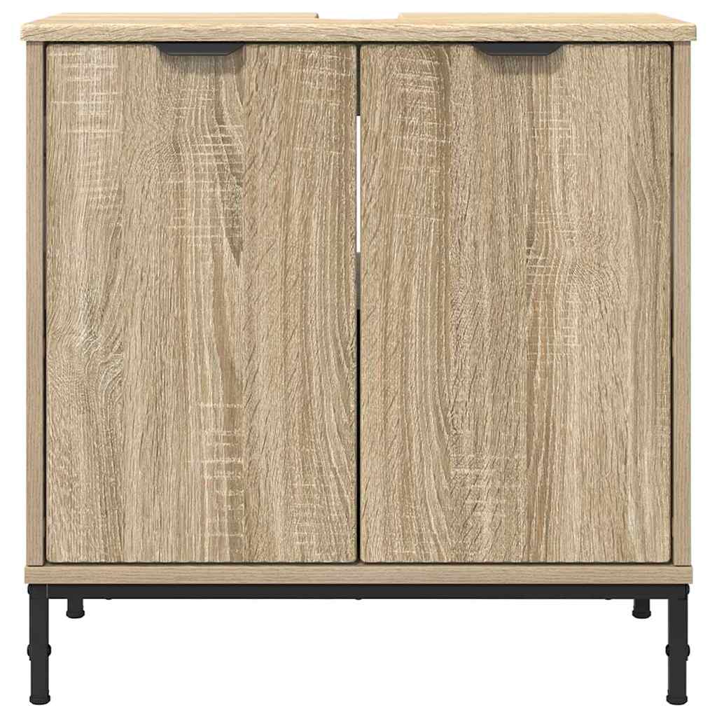 vidaXL Dulap pentru Chiuveta de Baie Stejar Sonoma 60,5 x 33,5 x 61 cm
