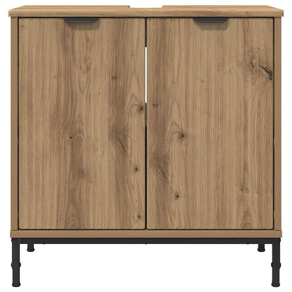 vidaXL Dulap pentru Chiuveta de Baie cu depozitare Stejar Artizanal