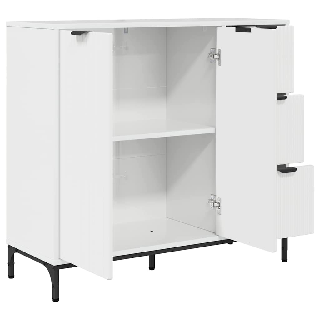 vidaXL Bufet Alb foarte lucios 89.5 x 33 x 82 cm Lemn compozit