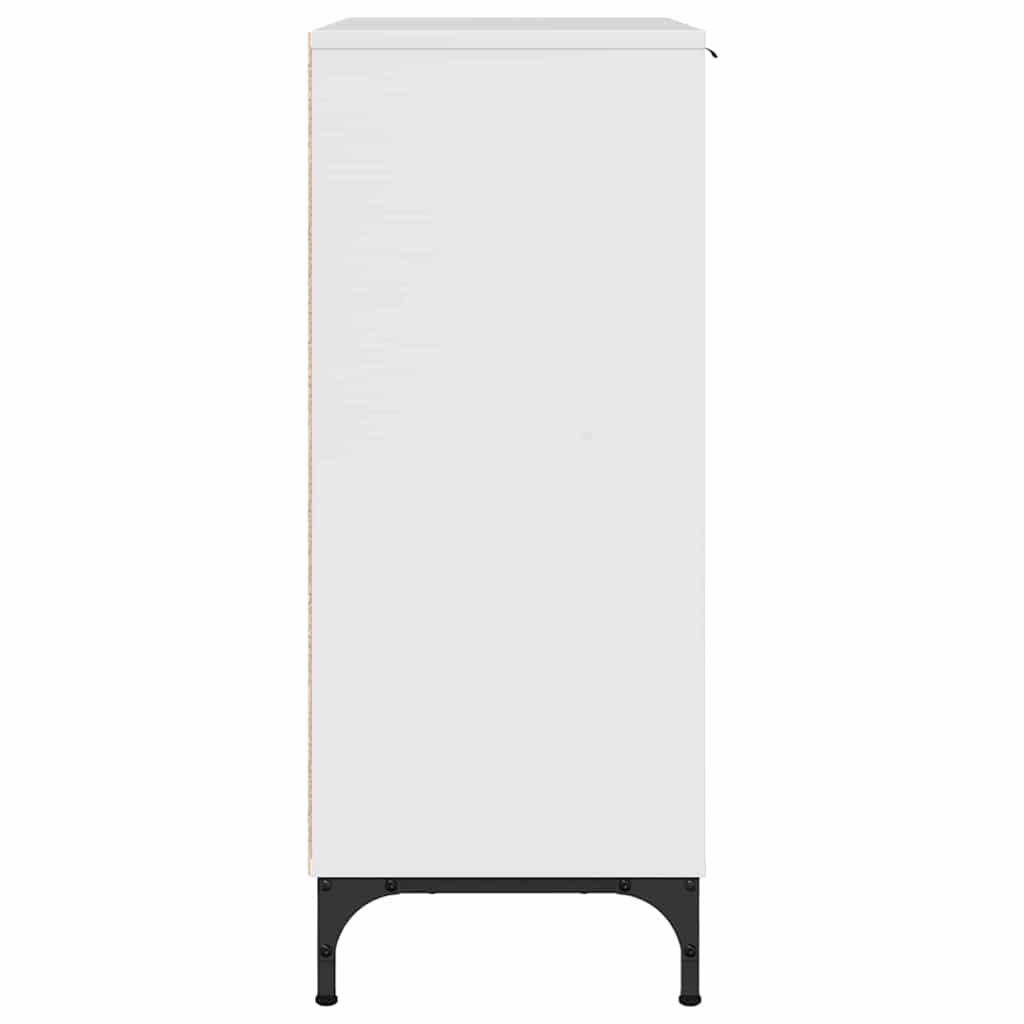 vidaXL Bufet Alb foarte lucios 89.5 x 33 x 82 cm Lemn compozit