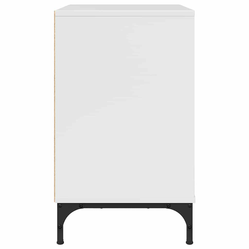vidaXL Noptieră Alb foarte lucios 63.5 x 36 x 61 cm Lemn compozit